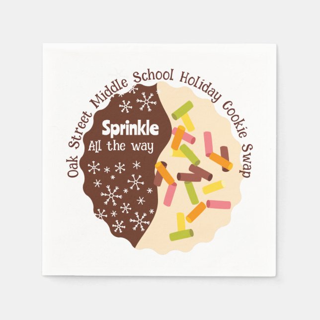 Weihnachts-Sprinkle-Keks-Servietten Serviette (Vorderseite)
