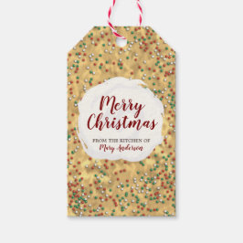 Weihnachts-Sprinklen Cookie Custom Label Geschenk- Geschenkanhänger