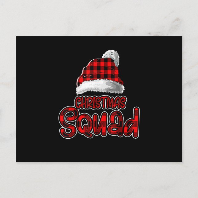 Weihnachts-Squad Familiengruppe Matching Funny Xma Einladungspostkarte (Vorderseite)
