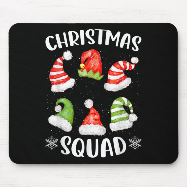 Weihnachts-Squad Familiengruppe passt Weihnachten  Mousepad (Vorne)