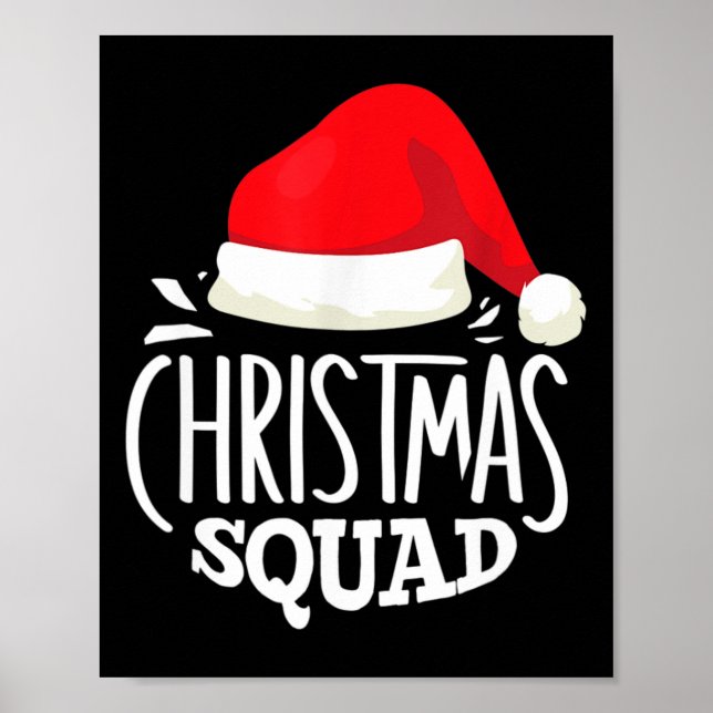 Weihnachts-Squad Familiengruppe passt Weihnachten  Poster (Vorne)