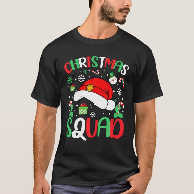 Weihnachts-Squad Familiengruppe passt Weihnachten T-Shirt (Vorderseite)