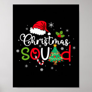 Weihnachts-Squad Fun Xmas Tree Familie Matching Pa Poster