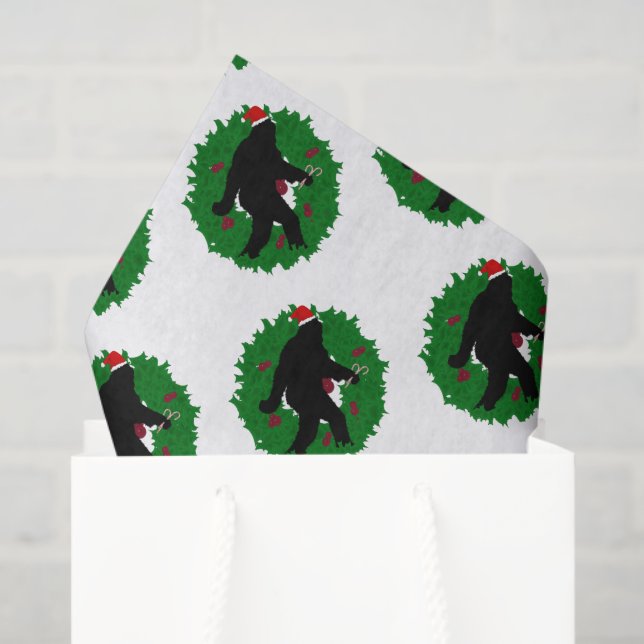 Weihnachts-Squatchen-Jagd Seidenpapier (Geschenktüte)