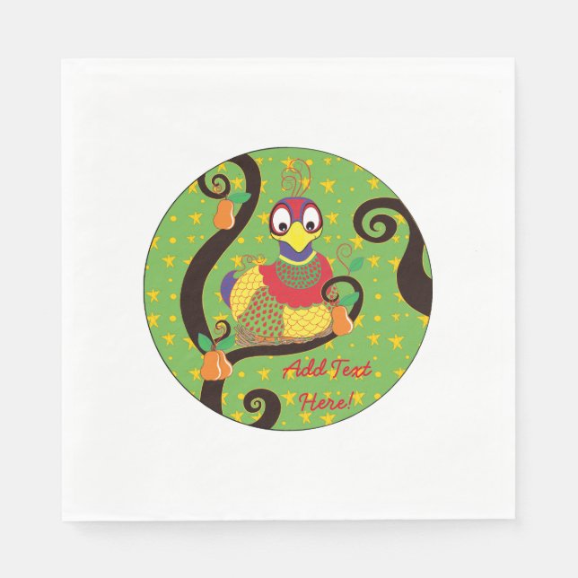 Weihnachts-Standard Napkin. Personalisiere Serviette (Vorderseite)