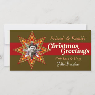 Weihnachts-Star-Foto-Grußkarte Feiertagskarte