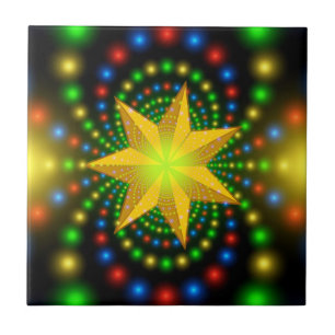 Weihnachts-Star-Fraktal Design-29440 Fliese