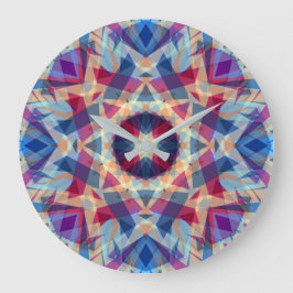 Weihnachts-Star Jolly Blue Fun Lila-hell-gelb Große Wanduhr