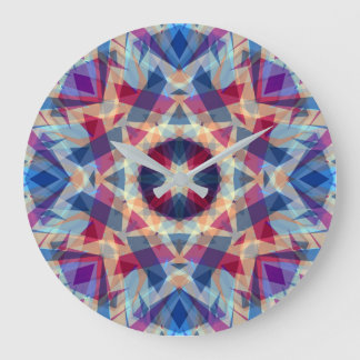 Weihnachts-Star Jolly Blue Fun Lila-hell-gelb Große Wanduhr