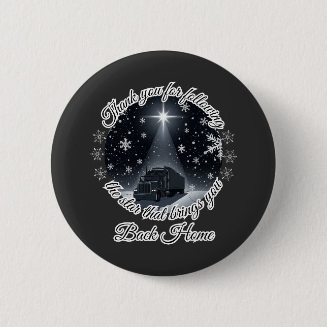 Weihnachts-Star-Truck-Reise Light Homecoming Button (Vorderseite)