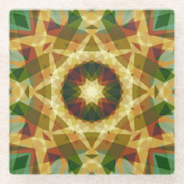 Weihnachts-Star Winter Green Fall Brown Gold Yello Glasuntersetzer