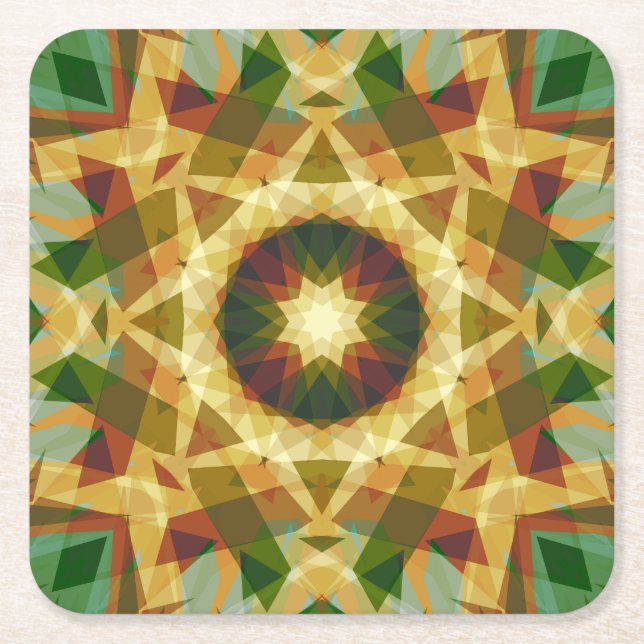 Weihnachts-Star Winter Green Fall Brown Gold Yello Rechteckiger Pappuntersetzer (Vorderseite)