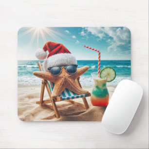 Weihnachts-Starfish mit Cocktail Mousepad