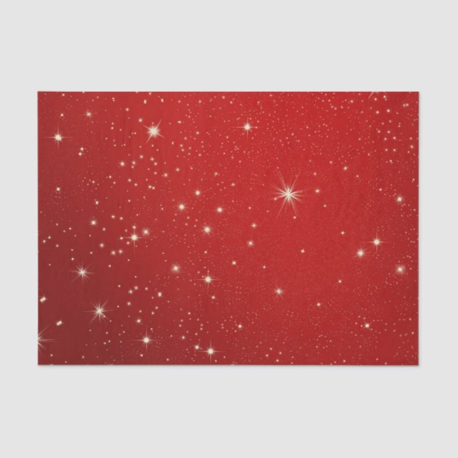 Weihnachts-Starry Red Night Sky-Tissue Seidenpapier (Vorderseite)