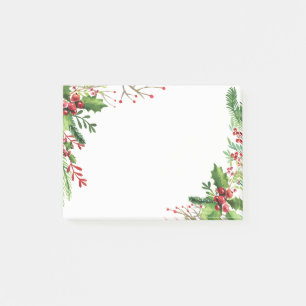 Weihnachts-Stechpalmen-Beeren Feiertag Post-it Klebezettel