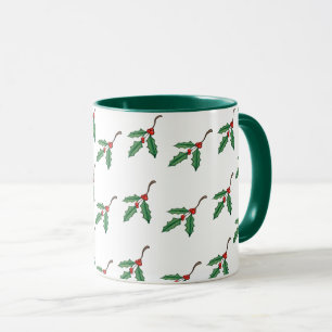 Weihnachts-Stechpalmen-Feiertags-Kaffeetasse Tasse