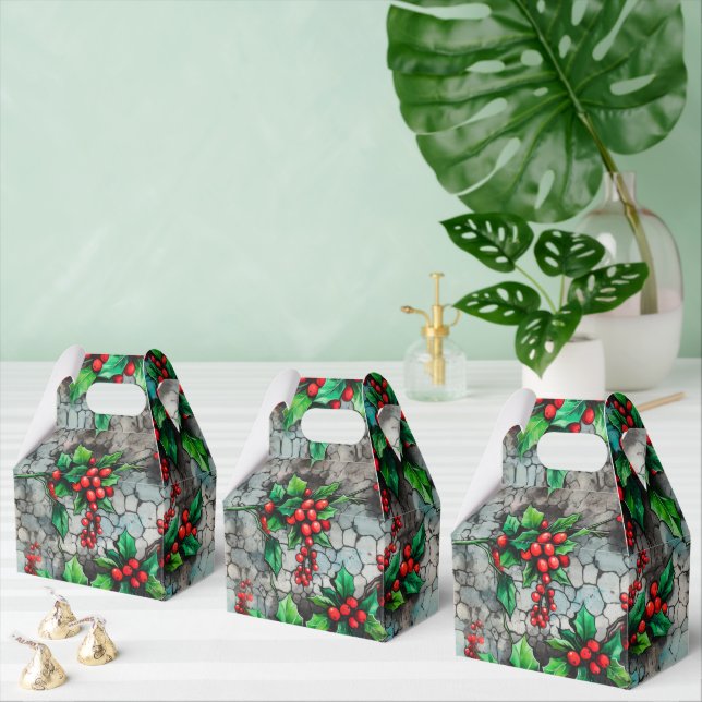 Weihnachts-Stechpalmen-Graffiti Geschenkschachtel (Zahlreiche)