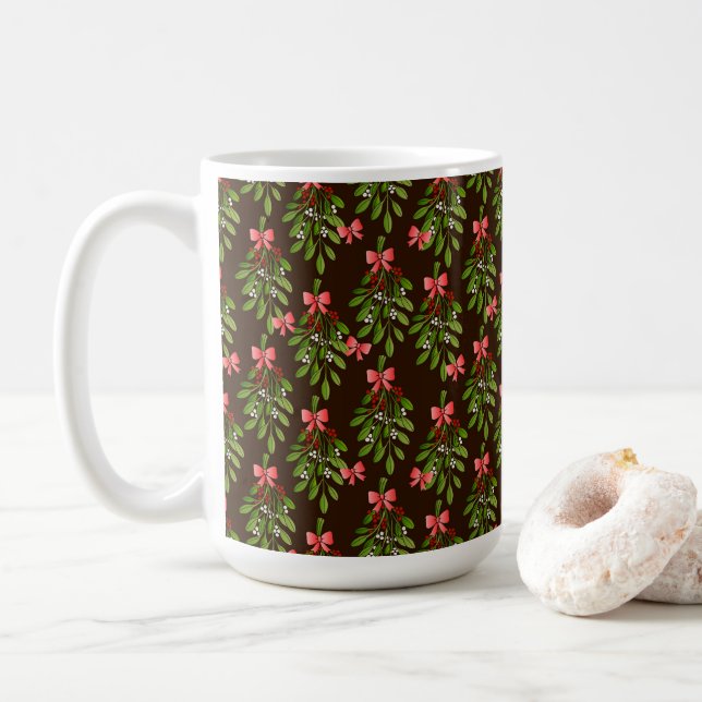 Weihnachts-Stechpalmen - Kaffeetasse (Mit Donut)