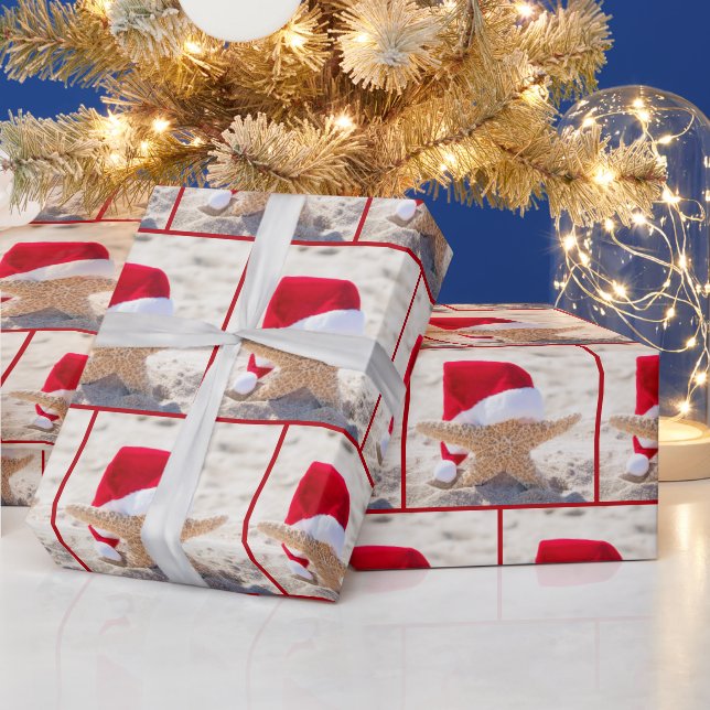 Weihnachts-Sternenfisch in Sand Geschenkpapier (Feiertage)