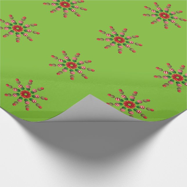 Weihnachts-Sternexplosion Geschenkpapier (Ecke)