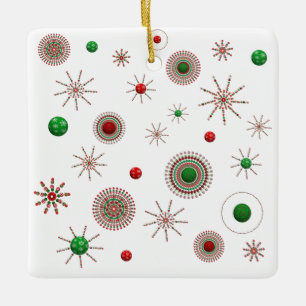 Weihnachts-Sternexplosion Keramikornament