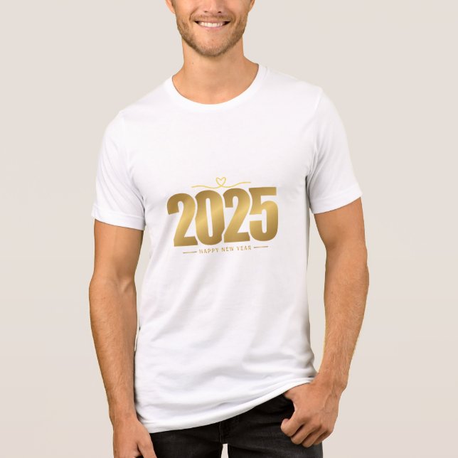 Weihnachts-Sticker 2025 Tri-Blend Shirt (Vorderseite)