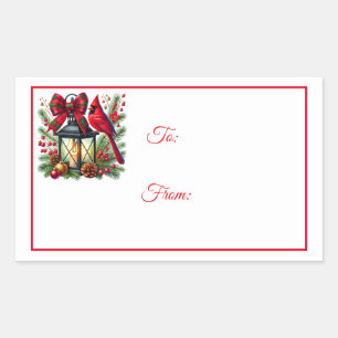 Weihnachts-Sticker-Geschenkanhänger Rechteckiger Aufkleber