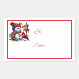 Weihnachts-Sticker-Geschenkanhänger Rechteckiger Aufkleber
