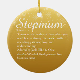Weihnachts-Stiefmutter Definition Gold Keramik Ornament
