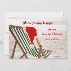 Weihnachts-Strandkarte Feiertagskarte