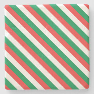 Weihnachts-Streifen-Untersetzer Steinuntersetzer