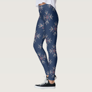 Weihnachts-Strickmuster hässlicher Pullover Navy Leggings