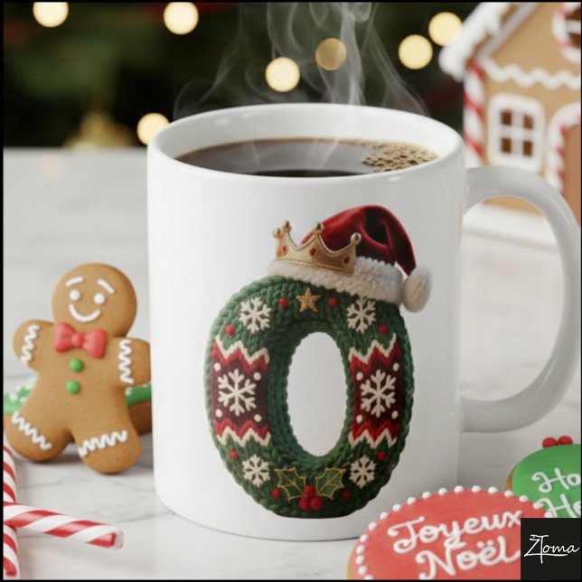 Weihnachts-Strickpullover Buchstabe O Weihnachtsma Kaffeetasse (Von Creator hochgeladen)