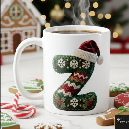 Weihnachts-Strickpullover Buchstabe Z Weihnachtsma Kaffeetasse