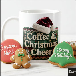 Weihnachts-Strickpullover Kaffee & Weihnachtsmannm Kaffeetasse
