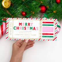 Weihnachts-Strip Konzert Ticket Geschenkgutschein