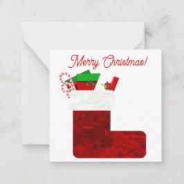 Weihnachts-Strumpf 3 Mitteilungskarte