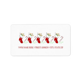 Weihnachts-Strumpf Adresse Mailing Labels Adressaufkleber