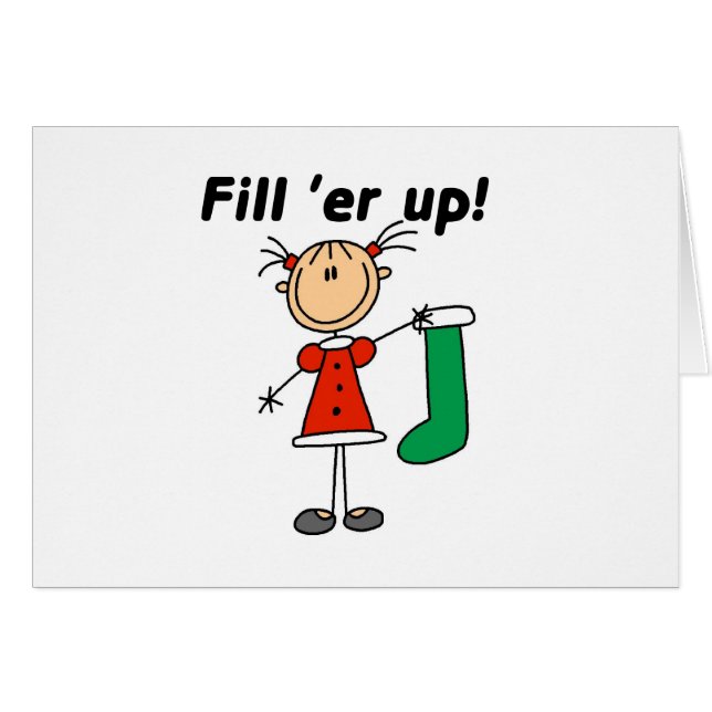 Weihnachts-Strumpf füllen 'er Up Tshirts und Gesch (Vorderseite (Horizontal))