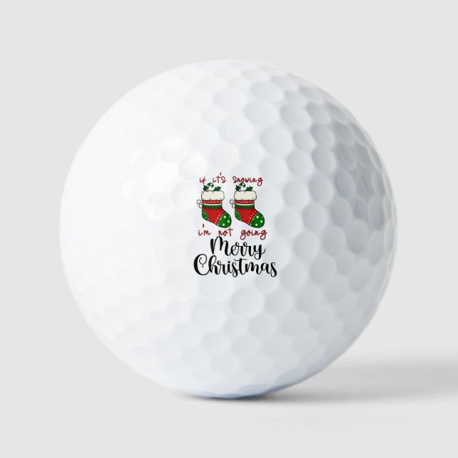 Weihnachts-Strumpf für Golfspieler Golfball (Vorderseite)