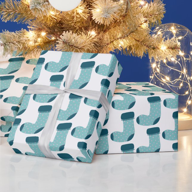 Weihnachts-Strumpf Geschenkpapier (Feiertage)