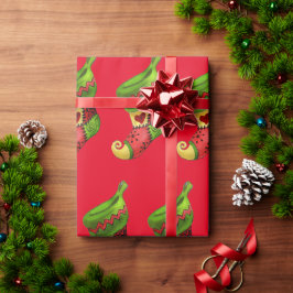 Weihnachts-Strumpf Geschenkpapier