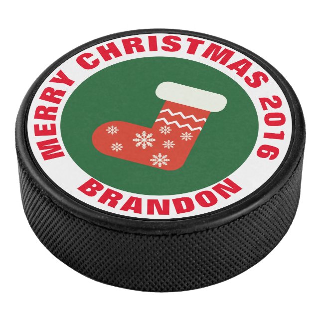 Weihnachts-Strumpf Hockey Puck (3/4)