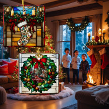 Weihnachts-Strumpf-Imitate aus festem Glas