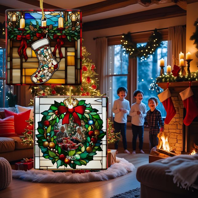 Weihnachts-Strumpf-Imitate aus festem Glas Keramikornament (Von Creator hochgeladen)