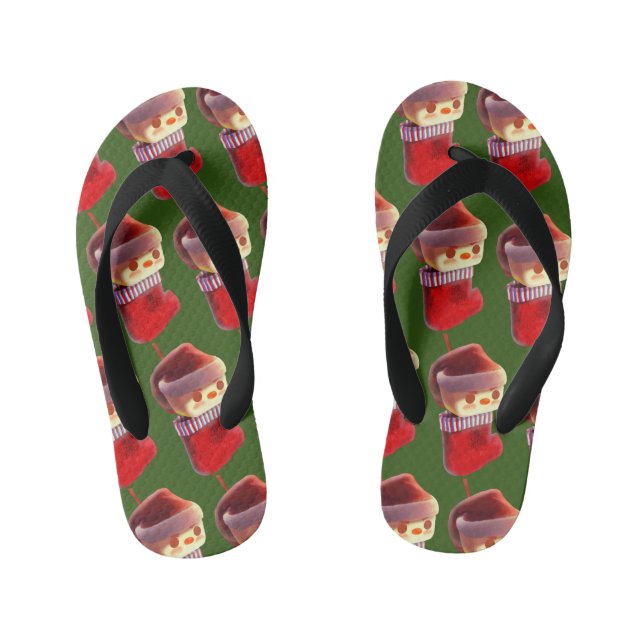 Weihnachts-Strumpf Kinderbadesandalen (Fußbett)