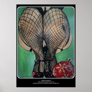 "Weihnachts-Strumpf malen auf einem Poster