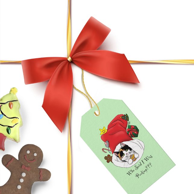 Weihnachts-Strumpf Niedlich Calico Kitten Geschenkanhänger (Von Creator hochgeladen)