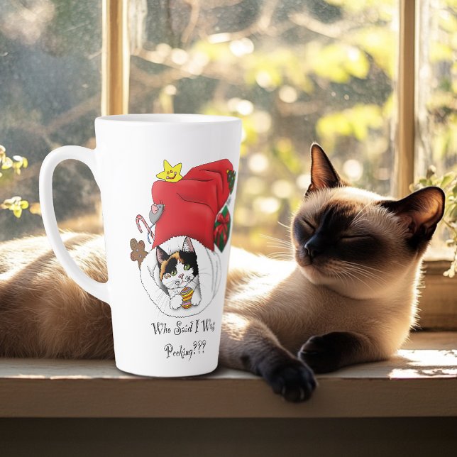 Weihnachts-Strumpf Niedlich Calico Kitten Milchtasse (Von Creator hochgeladen)