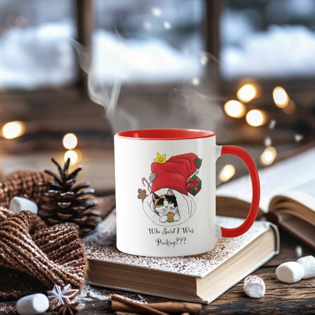 Weihnachts-Strumpf Niedlich Calico Kitten Tasse (Von Creator hochgeladen)